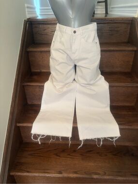 Boot-Cut Wide Leg Women's Jeans in White